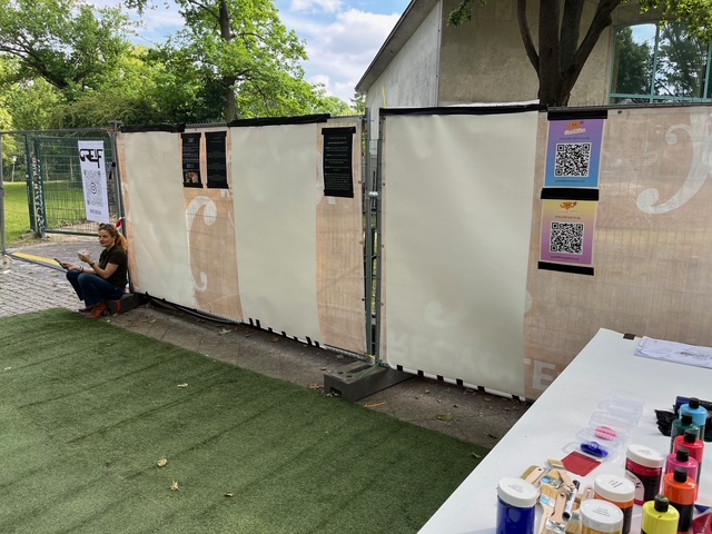 Opstillingen ved installationen i Berlin